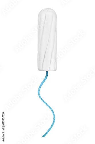 Menstrual tampon close-up isolated on a white background