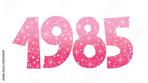 year 1985 decorative celebratory number