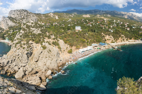 Rocky coast of Simeiz. Crimea, Russia