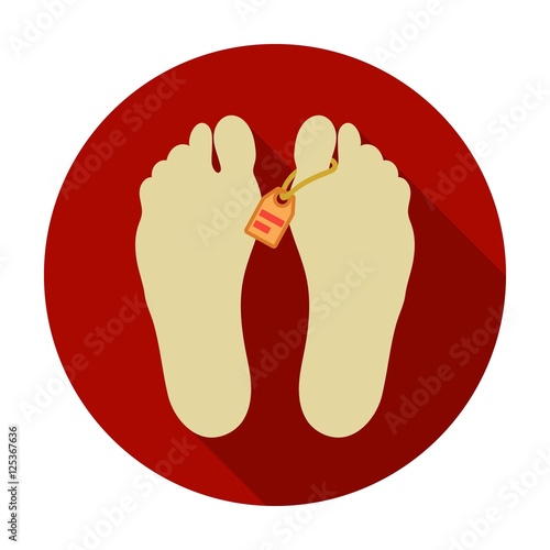 Corpse icon in flat style isolated on white background. Drugs symbol stock vector illustration.