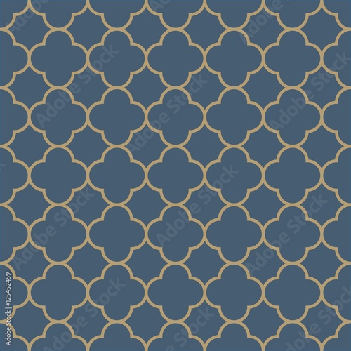 Seamless pattern moroccan vintage style, thin line moroccan tile with elegant theme background vector