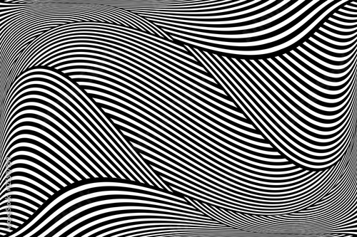 Op art wavy lines pattern.