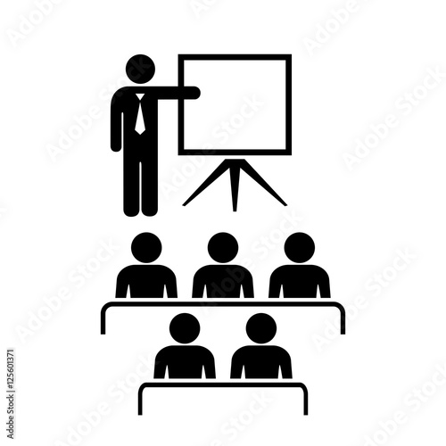 Teacher and audience icon