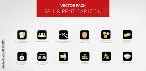 Vector icon - Rent Sell & Buy Car - vol.1