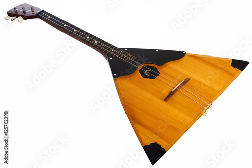 balalaika musical instrument isolated on white background