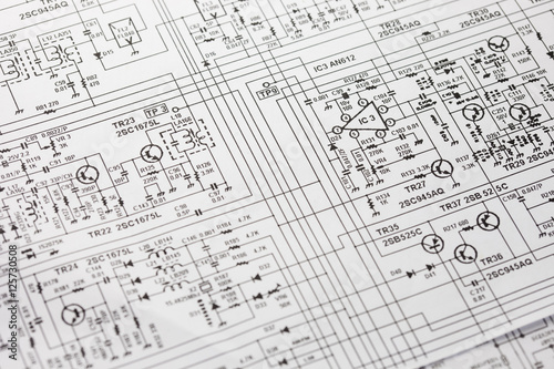 Electronics engineering drawing or circuit schematic