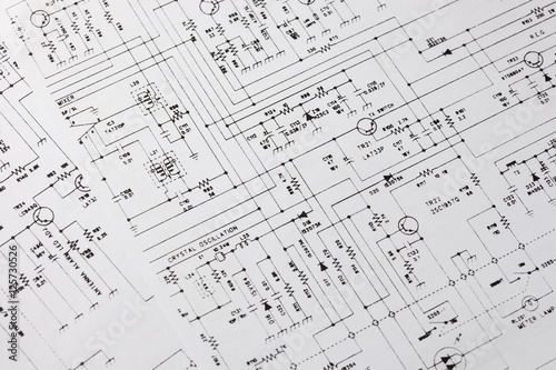 Electronics engineering drawing or circuit schematic