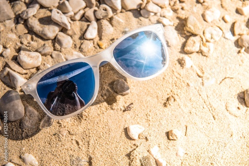 Sunglasses on Rocky Beach
