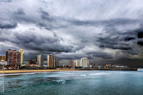 Republic of South Africa. Durban, KwaZulu-Natal. The Golden Mile - Durban's Beachfront Promenade and coastline