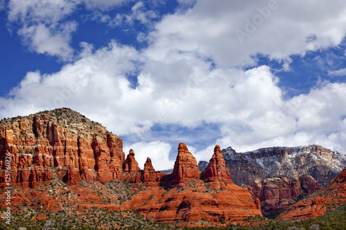 Madonna Nuns Orange Red Rock Canyon Big Blue Cloudy Sky Sedona A