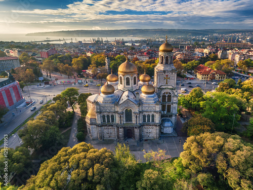 The Cathedral of the Assumption in Varna, Aerial view