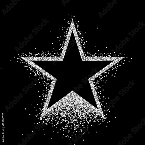 Christmas silver star vector illustration