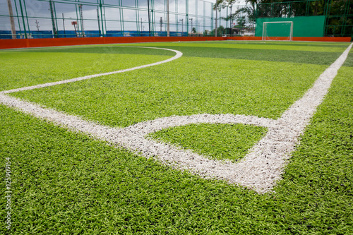 Artificial turf soccer field