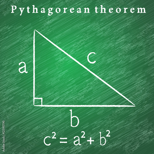 Triangle on the blackboard, Pythagorean theorem