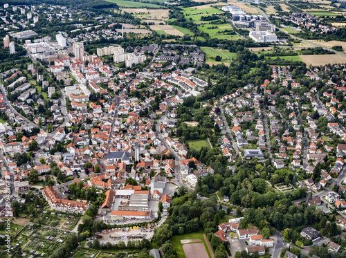 aerial view of the town Schwalbach am Taunus