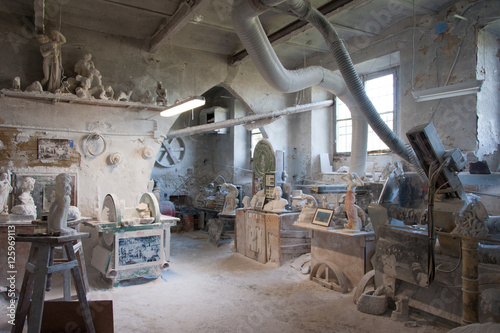 Werkstatt eines Alabastakünstlers in Volterra