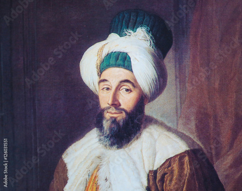 Portrait of Ottoman official - painting created in 1742