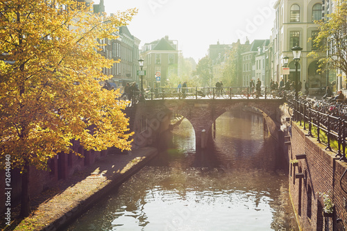 The Oude Gracht in the historic center of the city of Utrecht