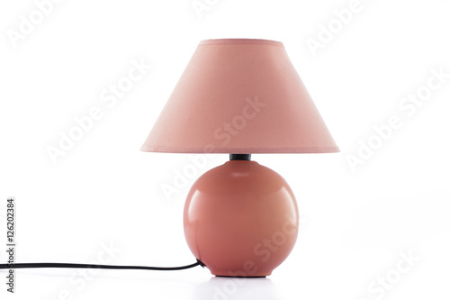Modern table lamp isolated on white