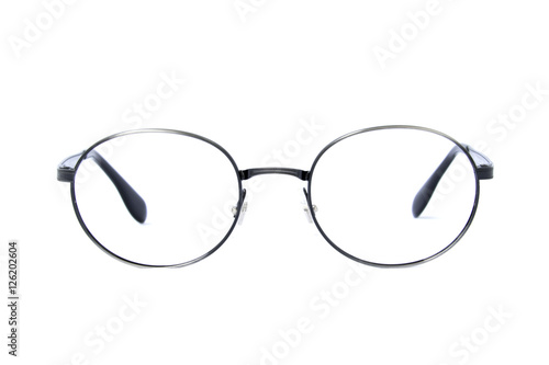 Modern fashionable spectacles isolated on white background, Perf