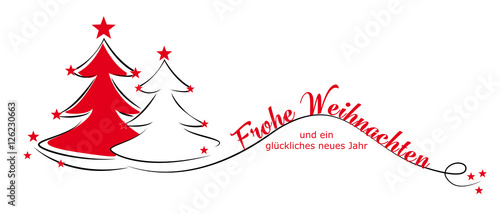 frohe weihnachten mit tannenbäumen