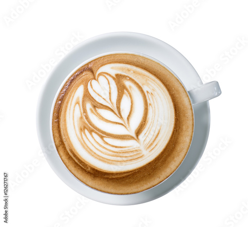 latte art coffee or mocha coffee