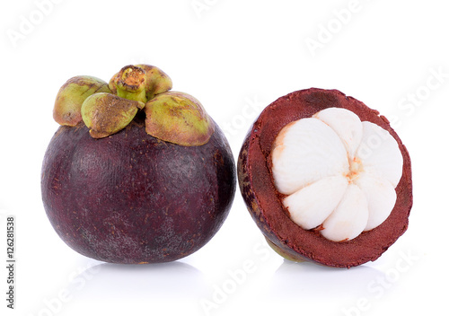 mangosteen isolated on white background