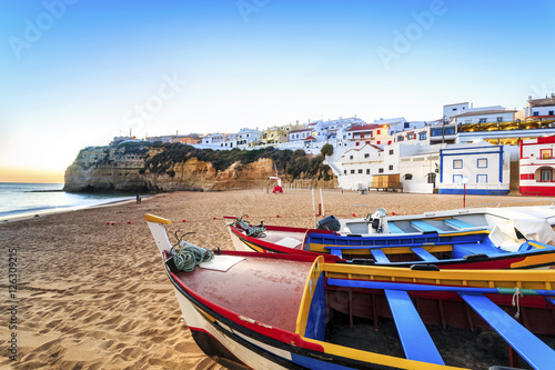 Beautiful beach in Carvoeiro, Algarve, Portugal