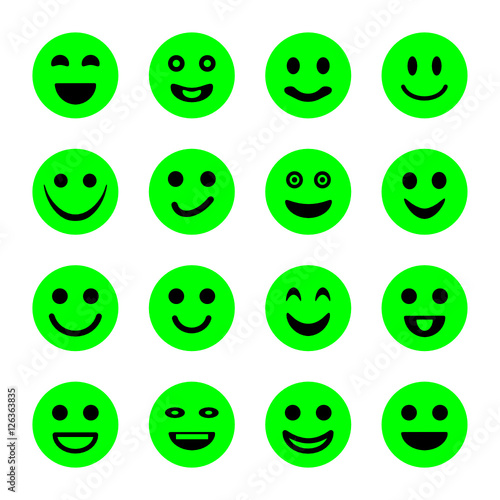 zestaw ikon uśmiech człowieka 