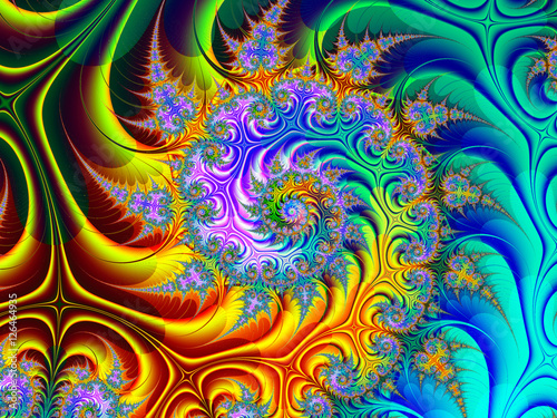 Abstract fractal background computer-generated image