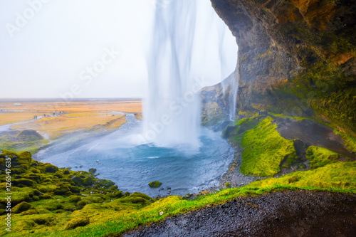 Waterfall "Seljalandsfoss" in South Iceland