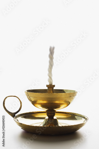 Indian oil lamp with wick