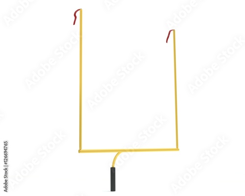 3d illustration football uprights