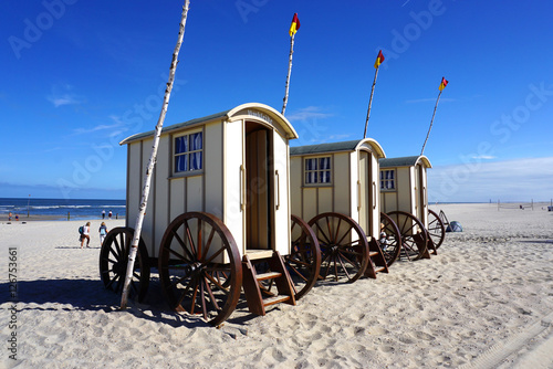 Drei Badewagen auf Norderney