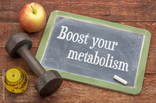 Boost your metabolism blackboard sign