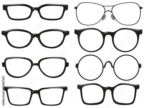 Different design of eyeglasses frames