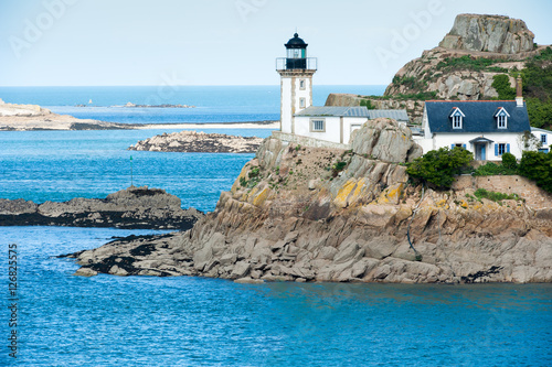 Leuchtturm von Carantec, Morlaix, Bretagne, Frankreich