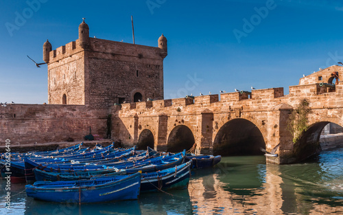 Fischerboote im Hafen von Essaouira; Marokko