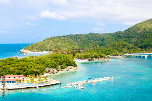 Beach and tropical resort, Labadee island, Haiti.