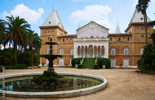 Pavillion and square in Sama Park, Spain