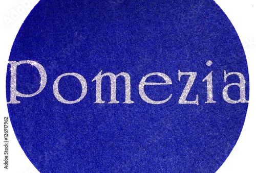 pomezia Written of an Italian City with glitter font