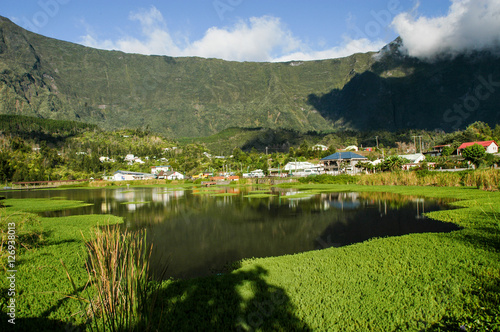 The lake at Cilaos on Reunion island