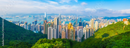 Skyscraper view from the Peak tower