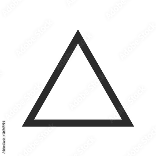 Vector of triangle icon on gray/white background