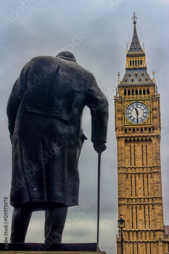 London, Churchill vor Big Ben