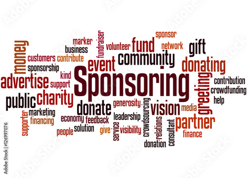 Sponsoring, word cloud concept 7