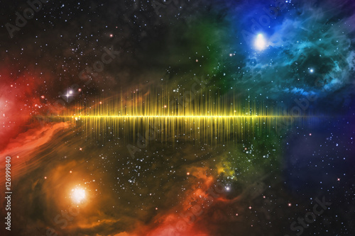 Universe Starscape Sound Wave