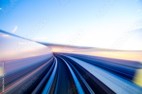 Speed motion in urban highway road tunnel 