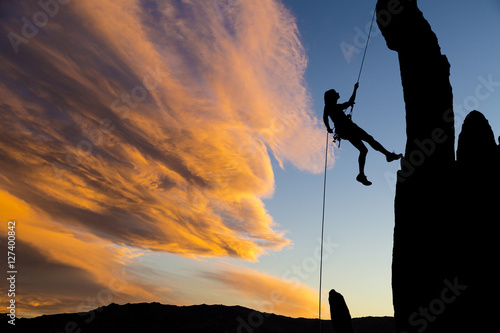 Climber on the edge.