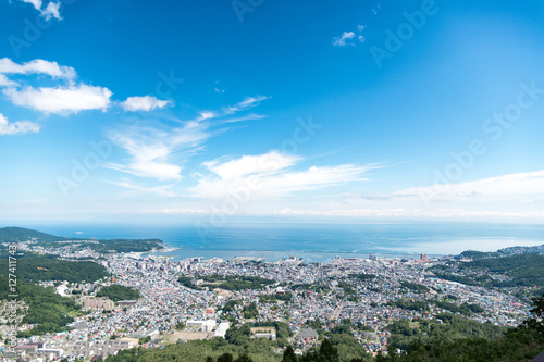 天狗山山頂から望む小樽市街